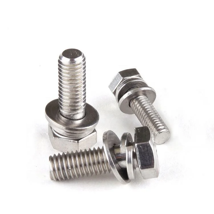 Stainless Steel Hexagon Flange Bolts AISI 304 Stainless Grade 8.8 Hex Bolt and Nut DIN931 DIN933 Hex Boulon Baut Titanium M6